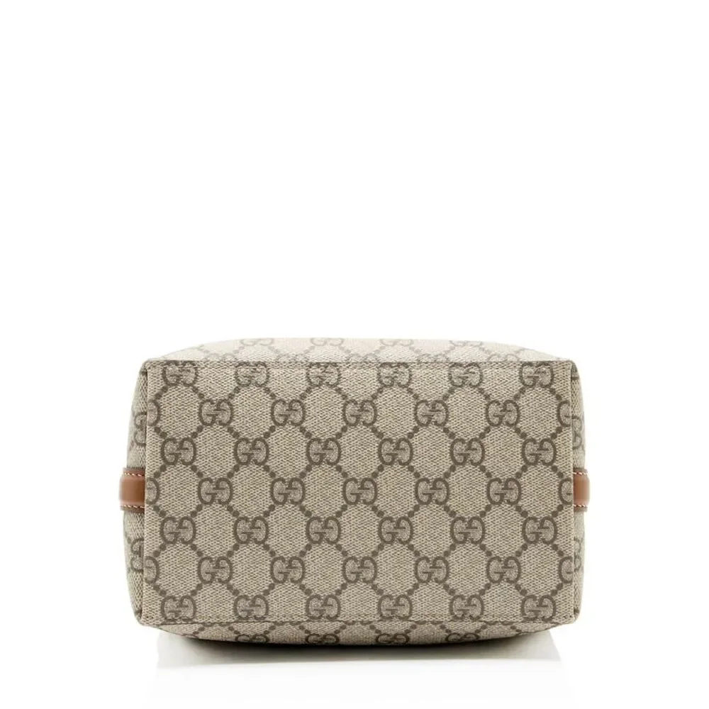 Gucci GG Supreme Emblem Small Bucket Bag
